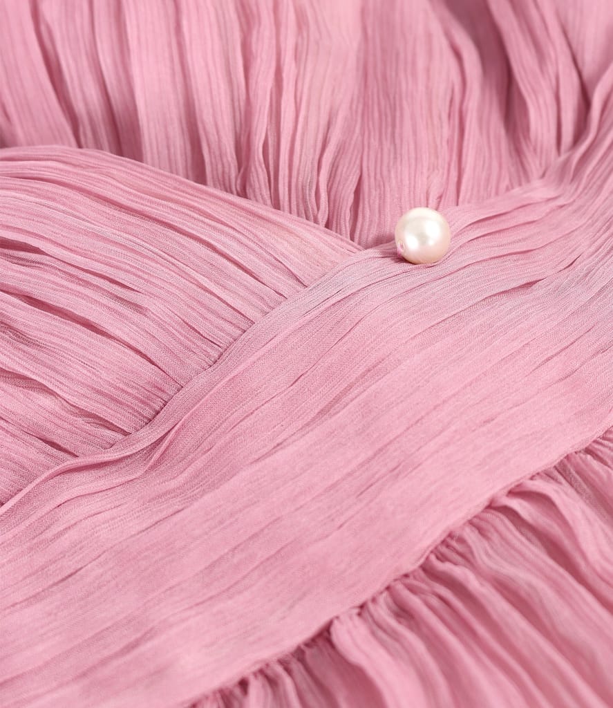 Rochie lunga din voal de matase naturala