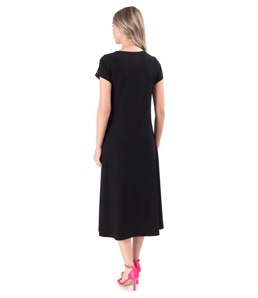 Rochie midi din jerse elastic uni