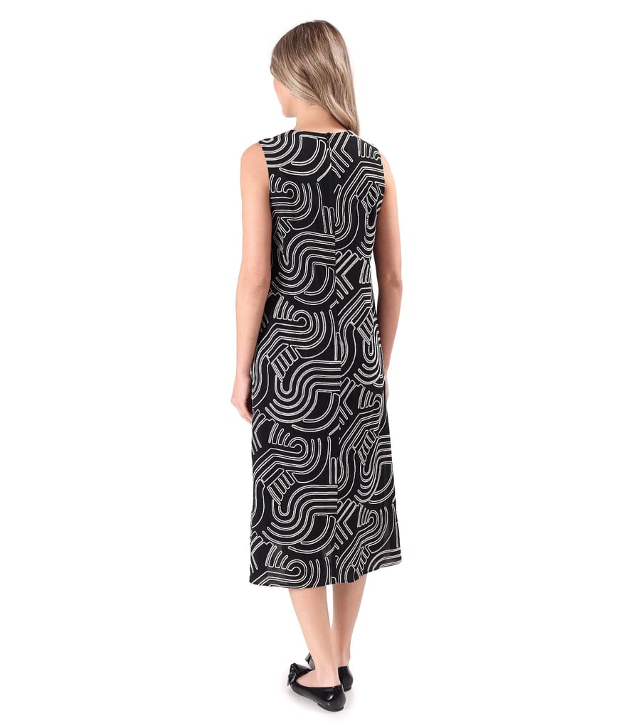 Rochie midi din viscoza brodata summer zen garden
