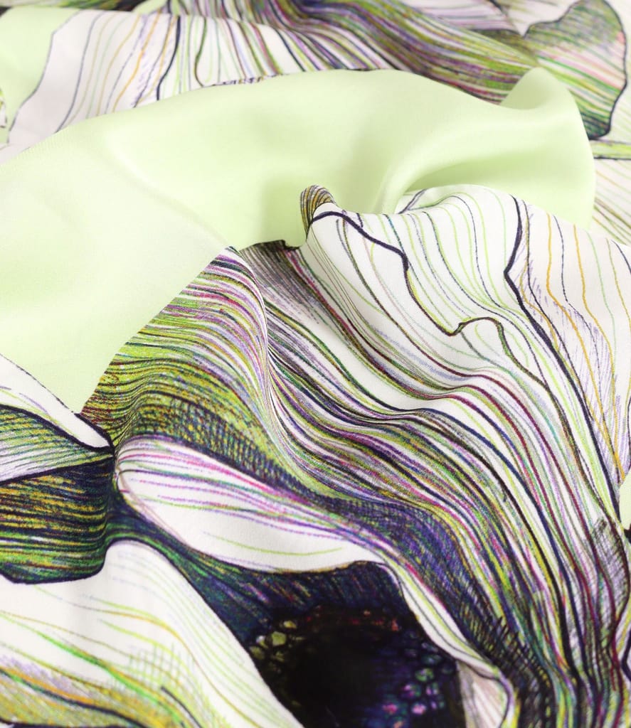 Rochie midi din satin de viscoza imprimata cu flori supradimensionate