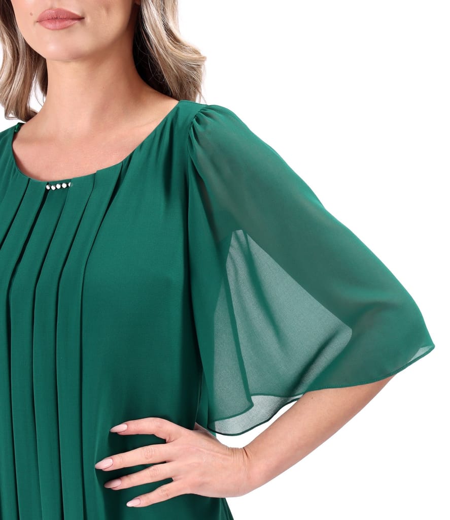 Rochie midi de ocazie din voal uni