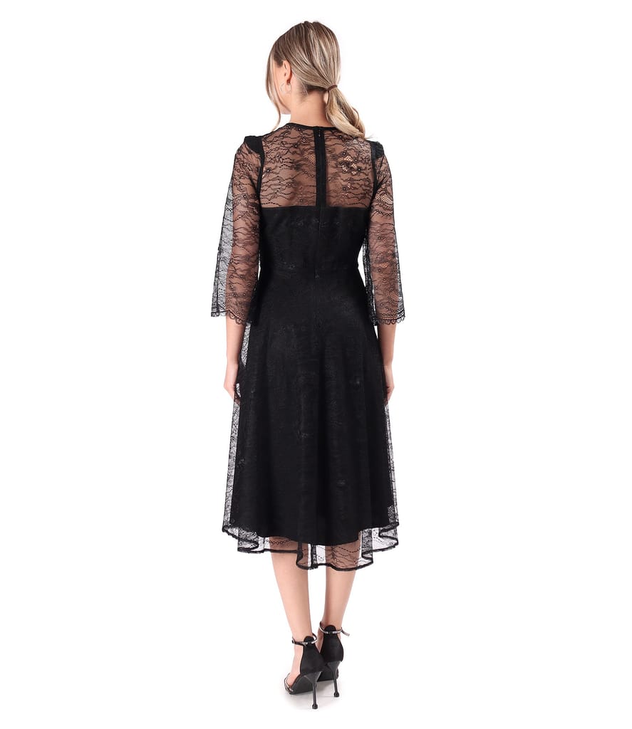 Rochie eleganta din dantela fina cu motive florale