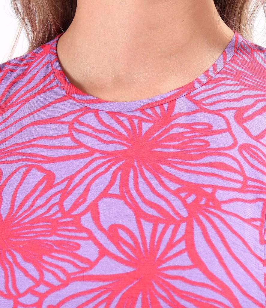 Rochie midi lejera imprimata cu motive florale