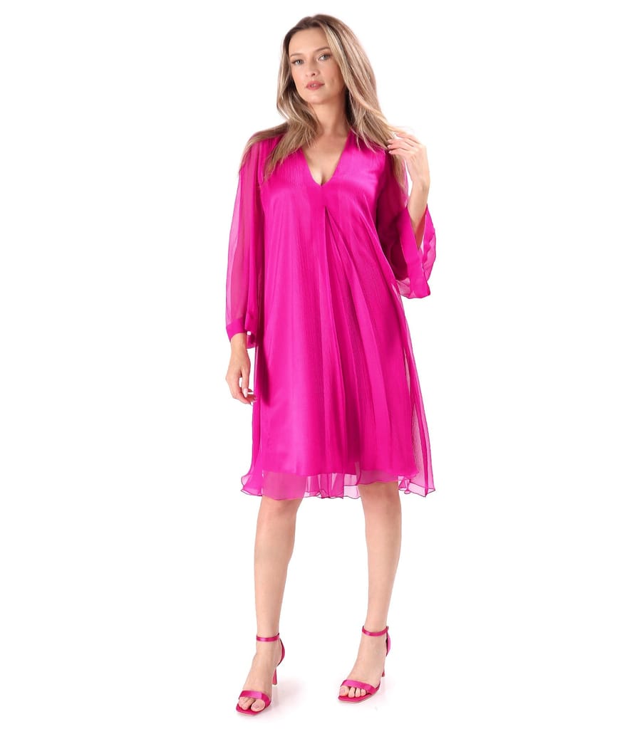 Rochie de seara din voal de matase naturala