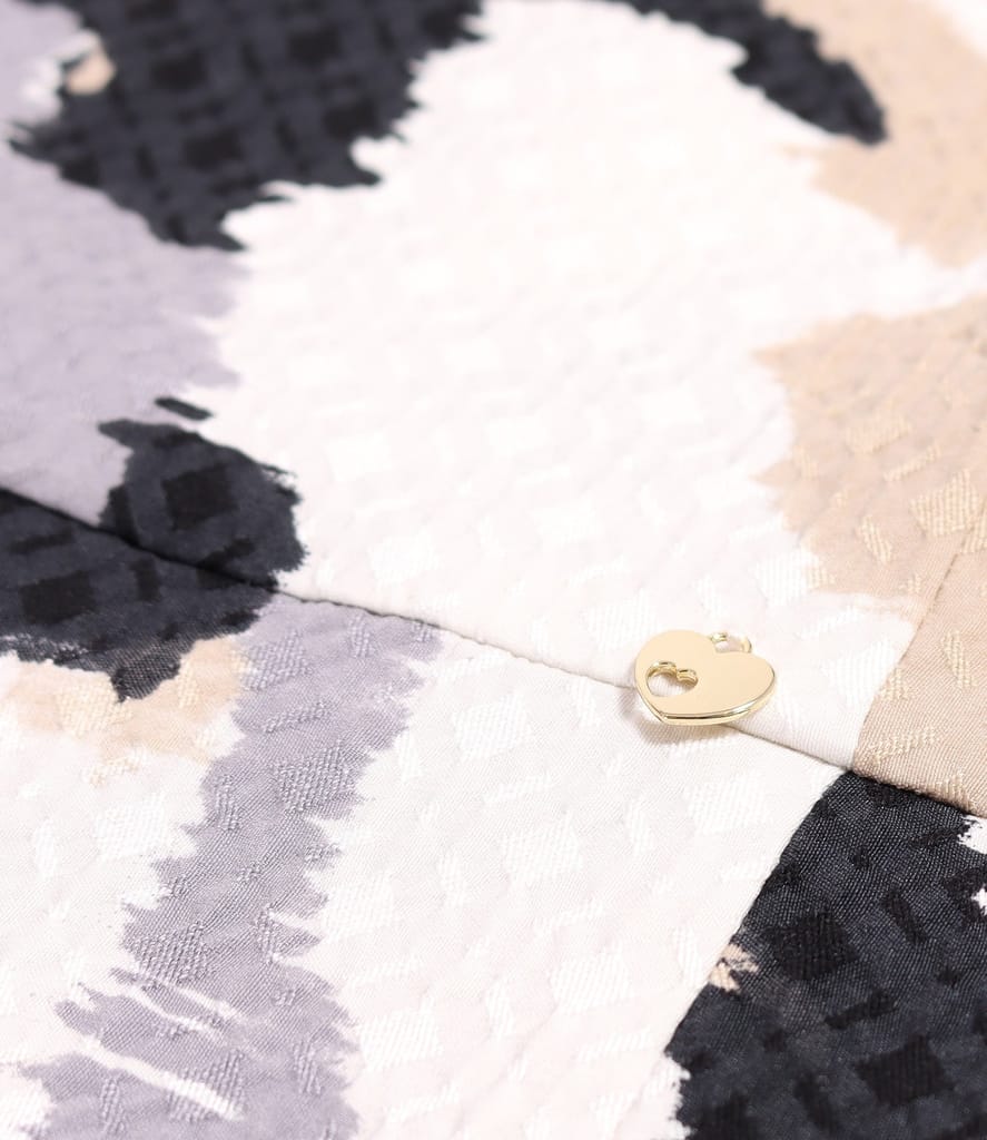 Rochie eleganta din brocart elastic imprimat