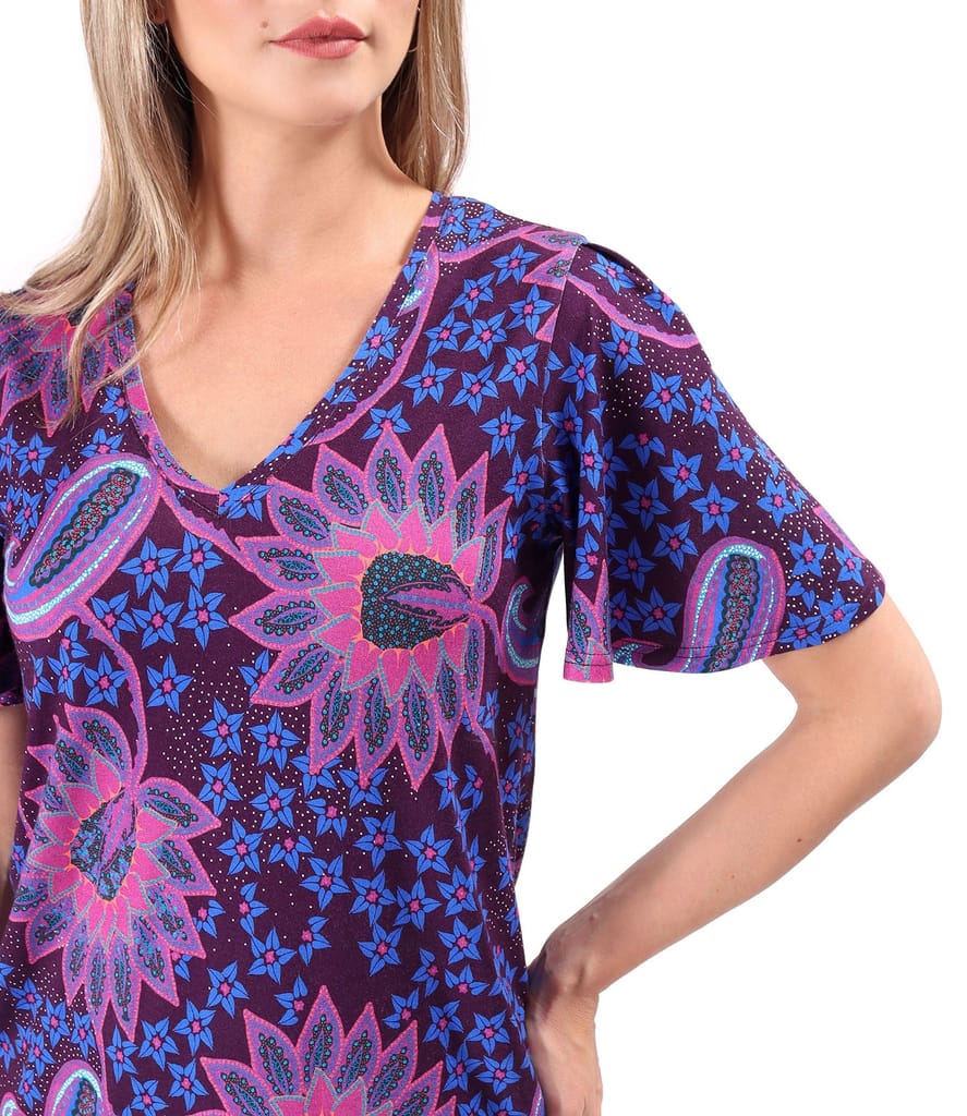 Bluza eleganta din jerse elastic cu maneci ample