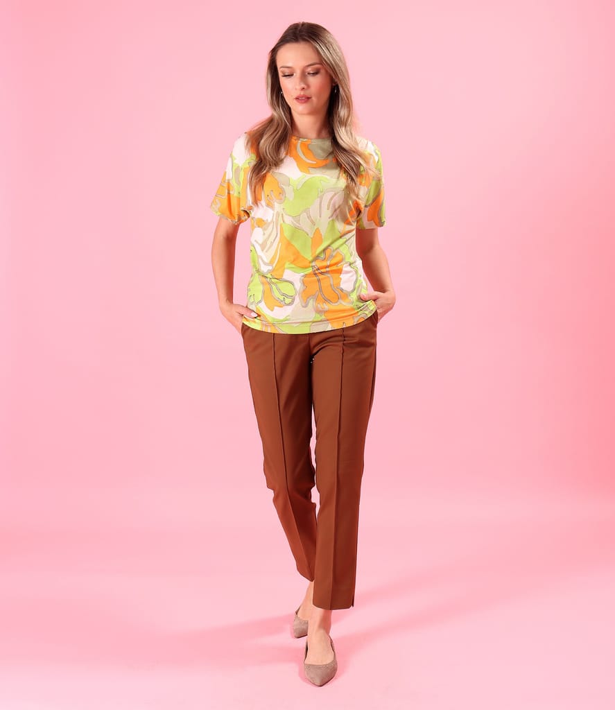 Bluza din jerse elastic incretit la umeri