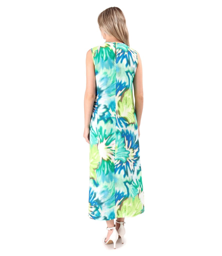 Rochie lunga din stofa cu viscoza imprimata