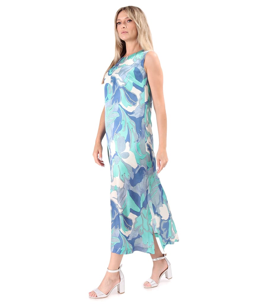 Rochie eleganta lunga din viscoza cu matase naturala