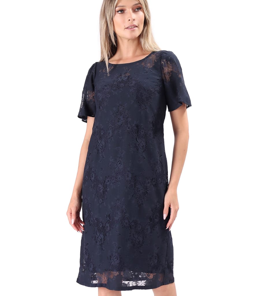 Rochie eleganta din dantela cu bumbac cu motive florale