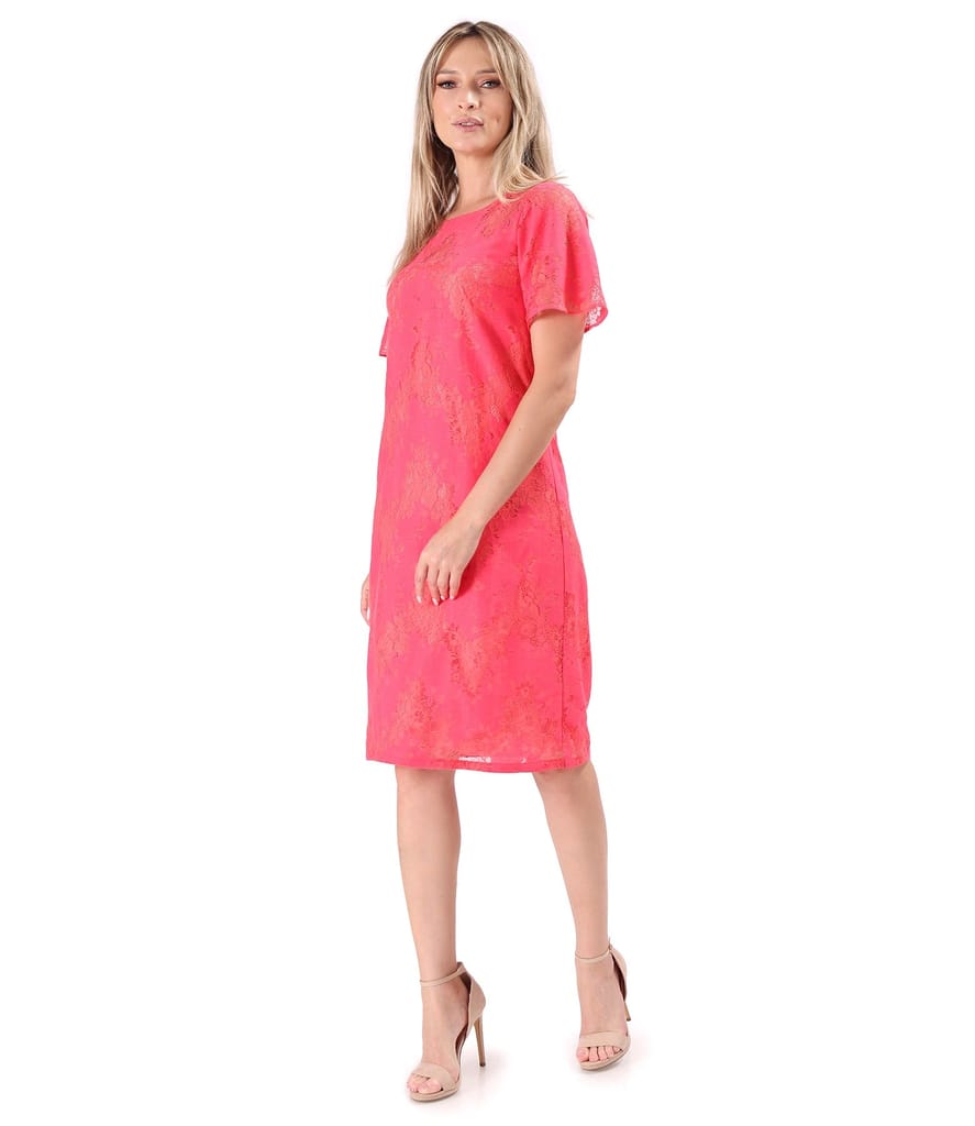 Rochie eleganta din dantela cu bumbac cu motive florale