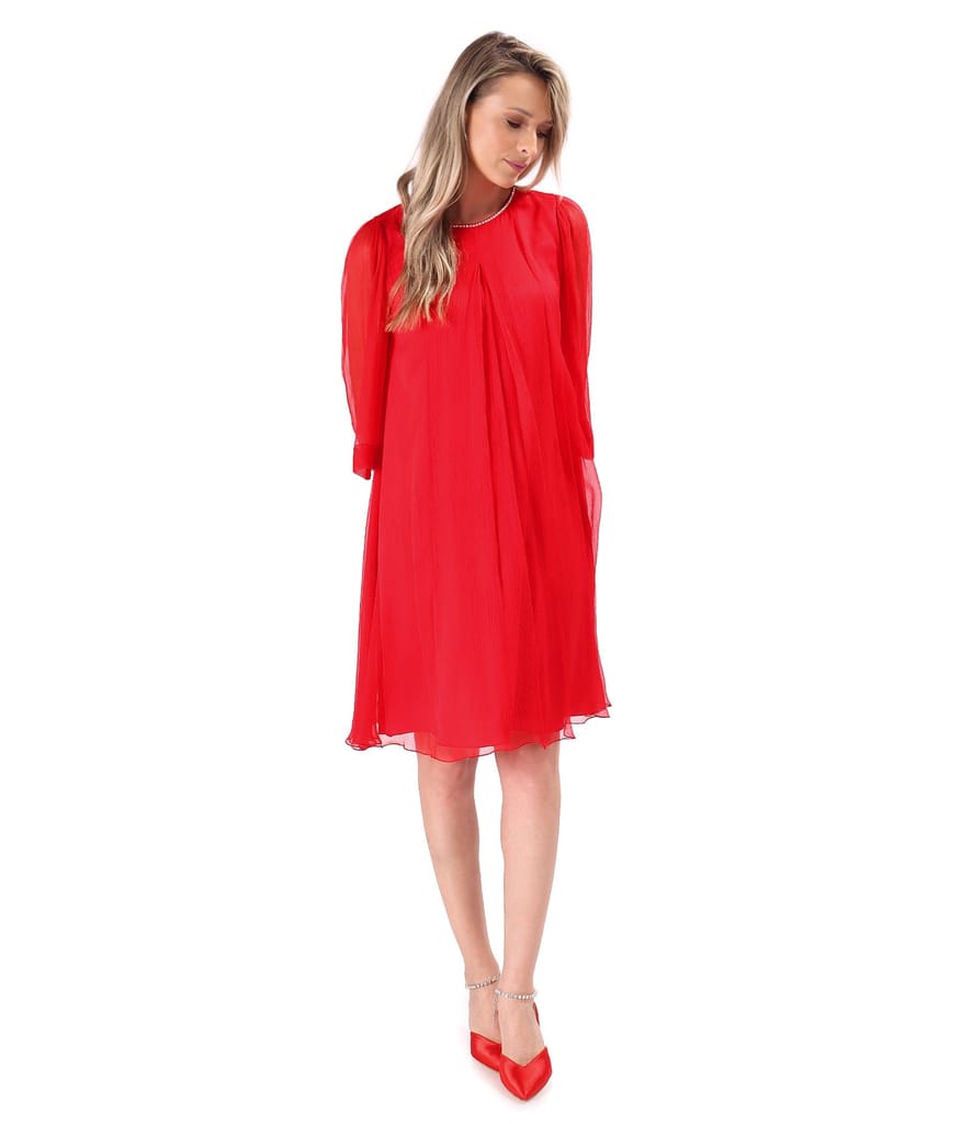 Rochie de seara din voal de matase naturala