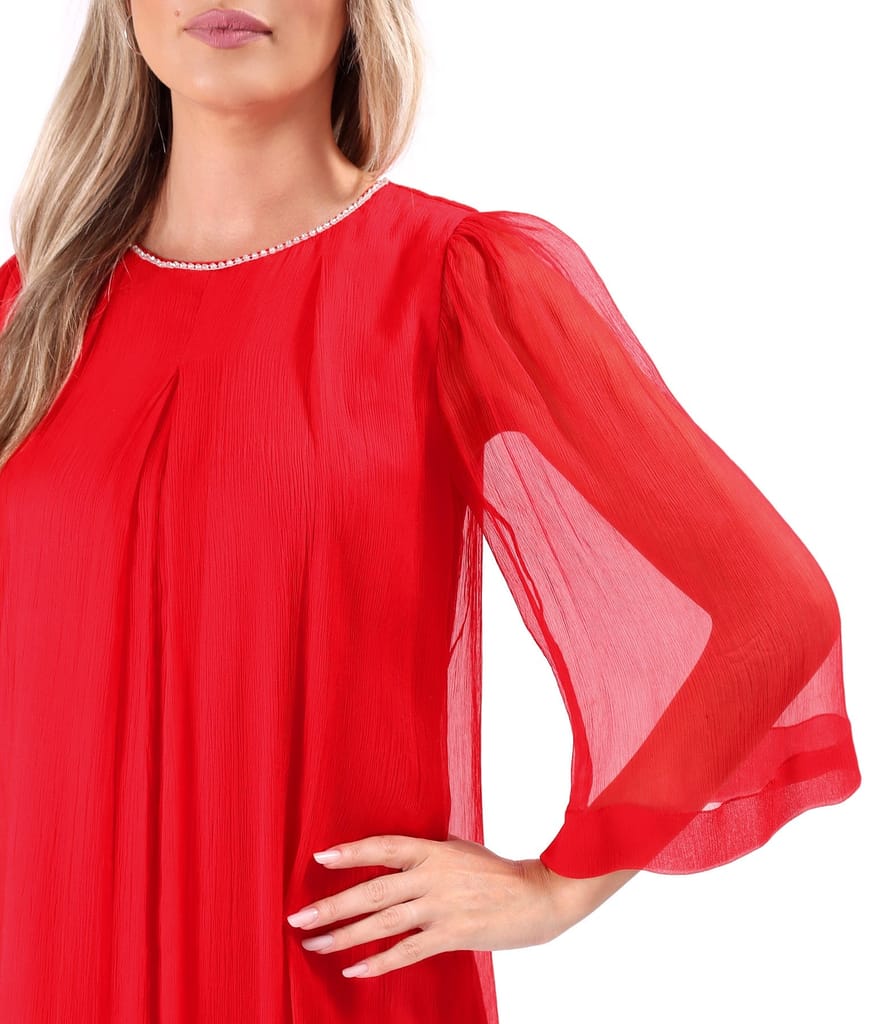 Rochie de seara din voal de matase naturala