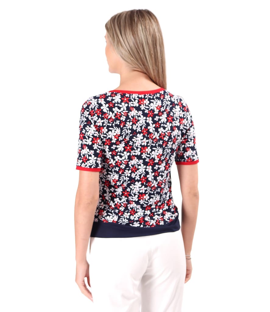 Bluza din jerse elastic imprimat in relief