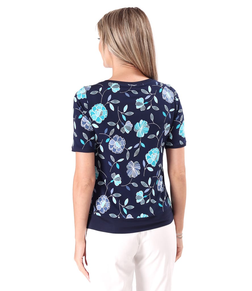 Bluza din jerse elastic imprimat in relief