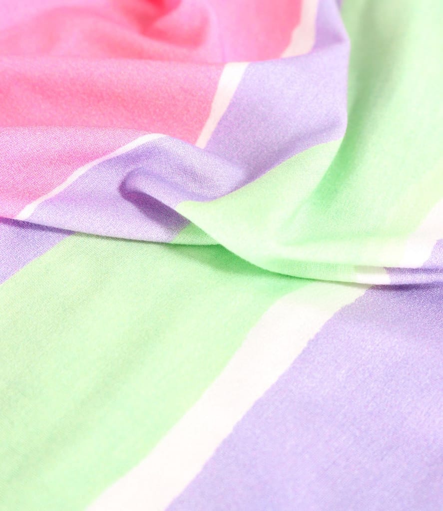 Bluza din jerse elastic imprimat digital cu dungi