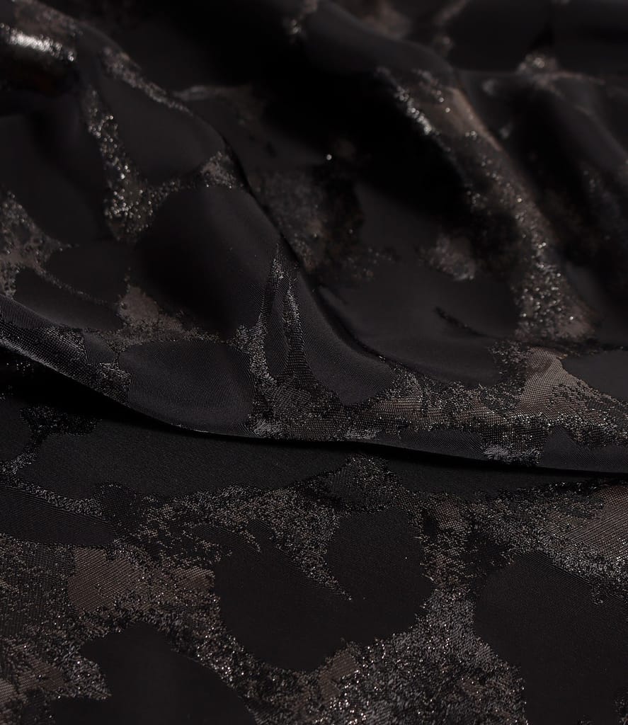 Rochie de seara midi din viscoza cu fir metalic