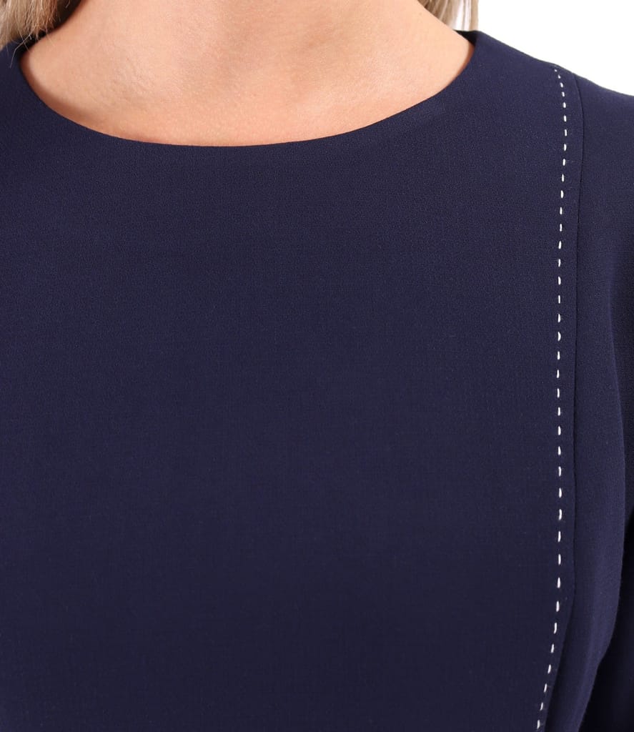 Rochie office evazata cu maneci scurte