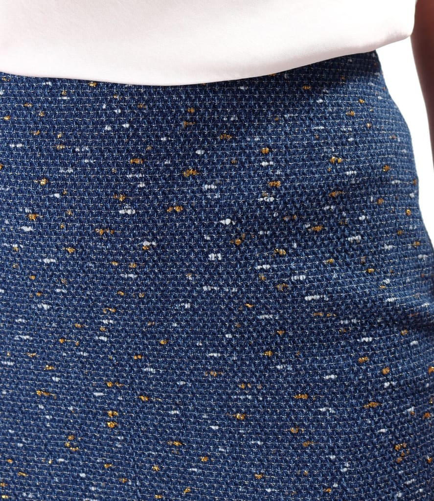 Fusta office din bucle cu bumbac