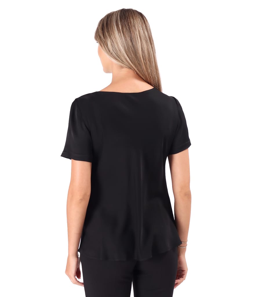 Bluza eleganta pe bie din saten de viscoza