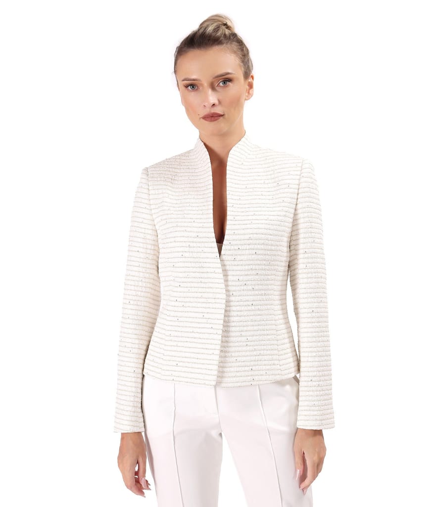 Sacou din bucle cu fir metalic auriu