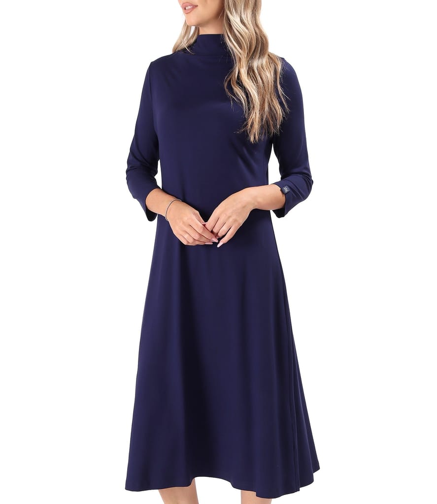 Rochie midi din jerse elastic de viscoza