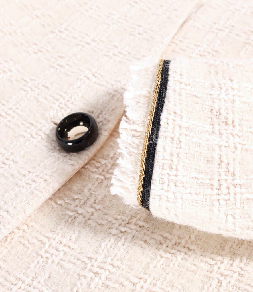 Sacou elegant din bucle cu lana virgina si alpaca