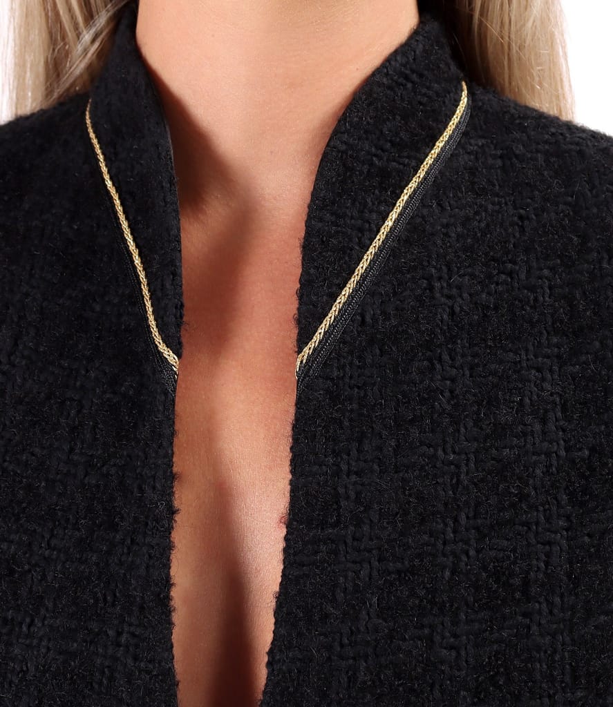 Sacou elegant din bucle cu lana virgina si alpaca