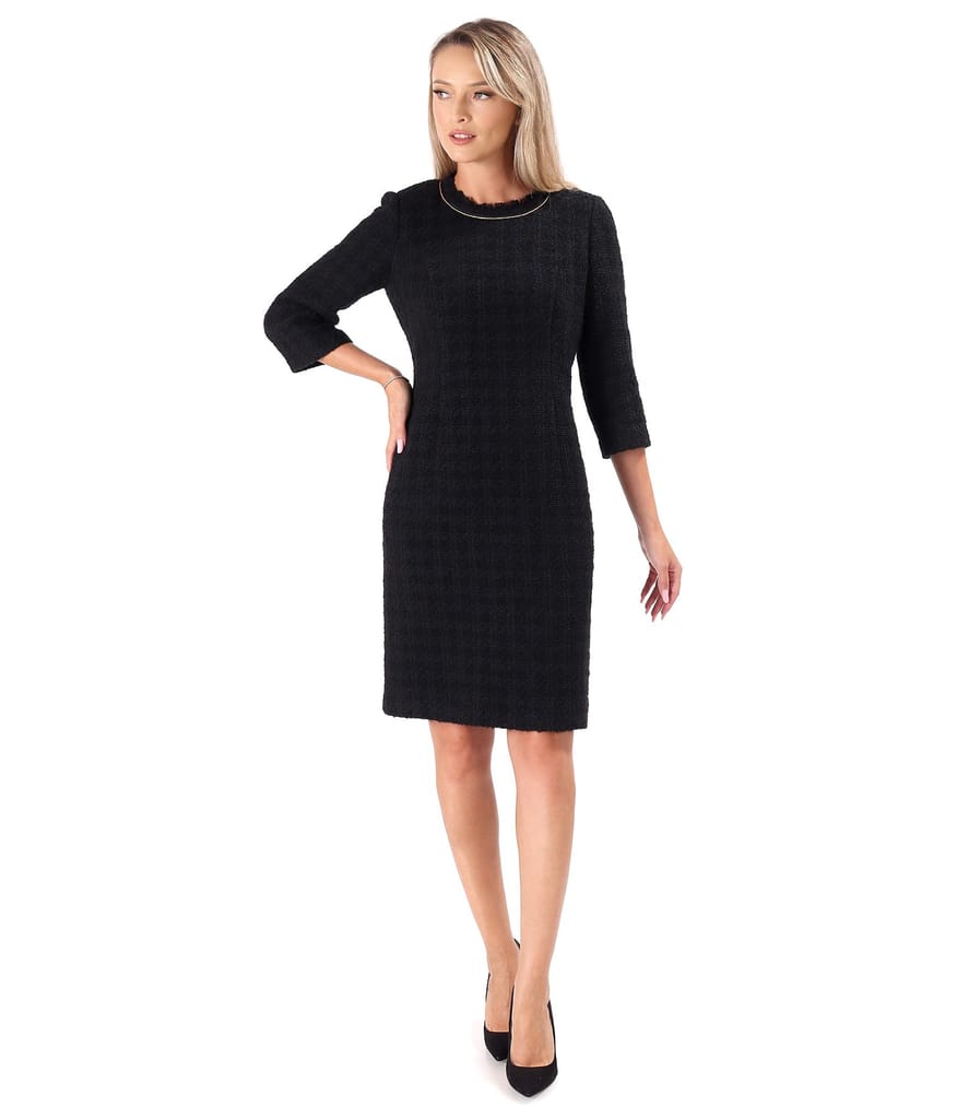 Rochie eleganta din bucle cu lana virgina si alpaca