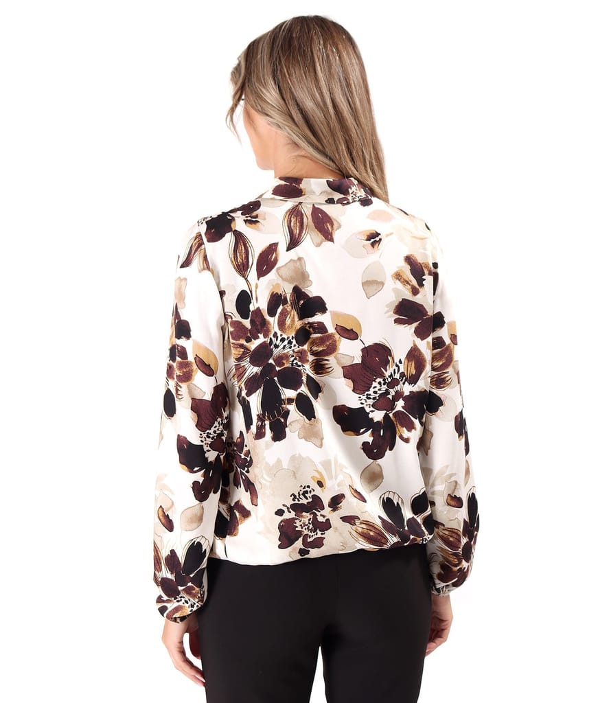 Bluza eleganta din viscoza cu guler tip esarfa