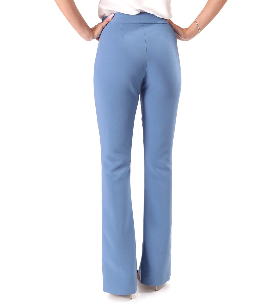 Pantaloni evazati din stofa elastica cu viscoza