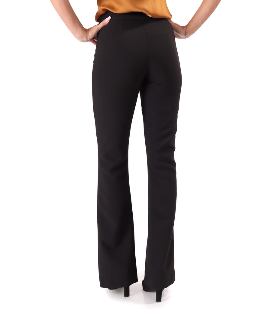 Pantaloni evazati din stofa elastica cu viscoza