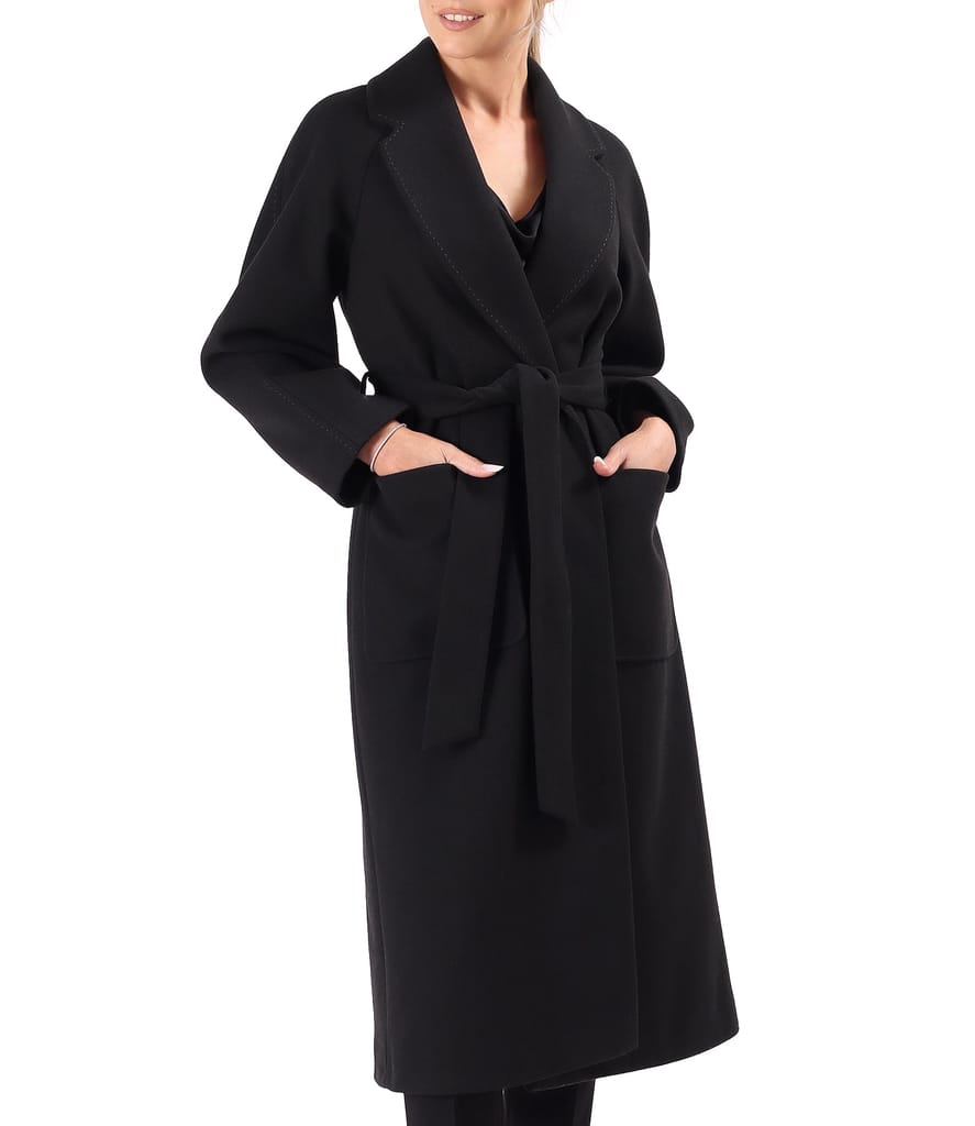 Pardesiu midi lejer din stofa groasa cu lana