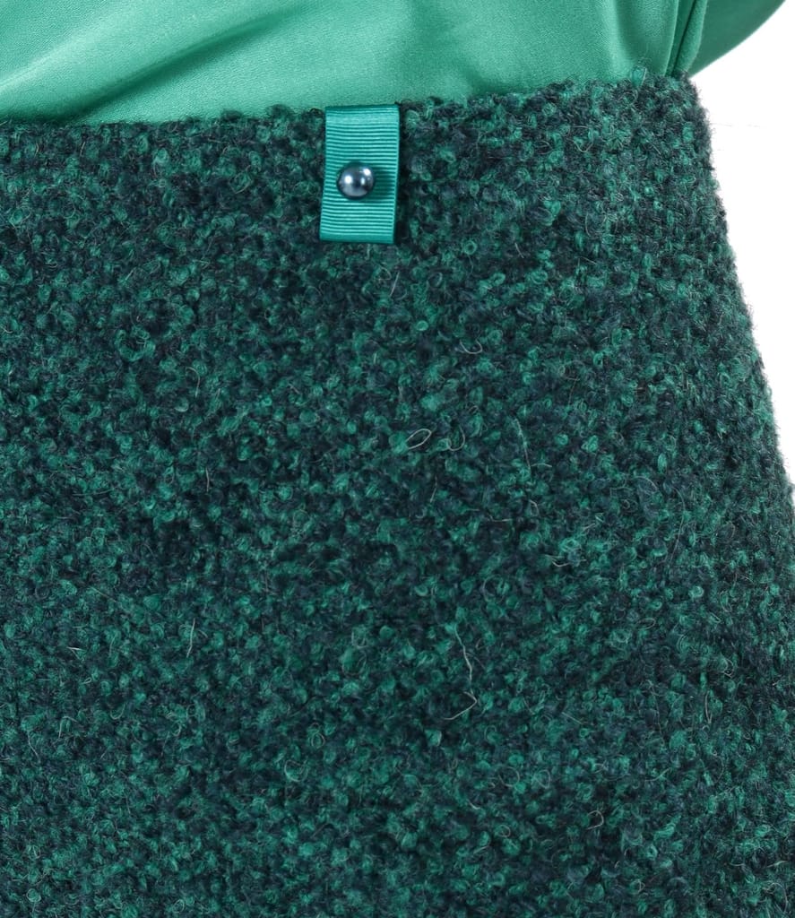 Fusta office din bucle cu lana si apaca