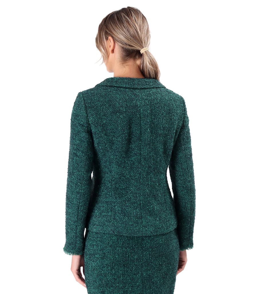 Sacou office din bucle cu lana si alpaca