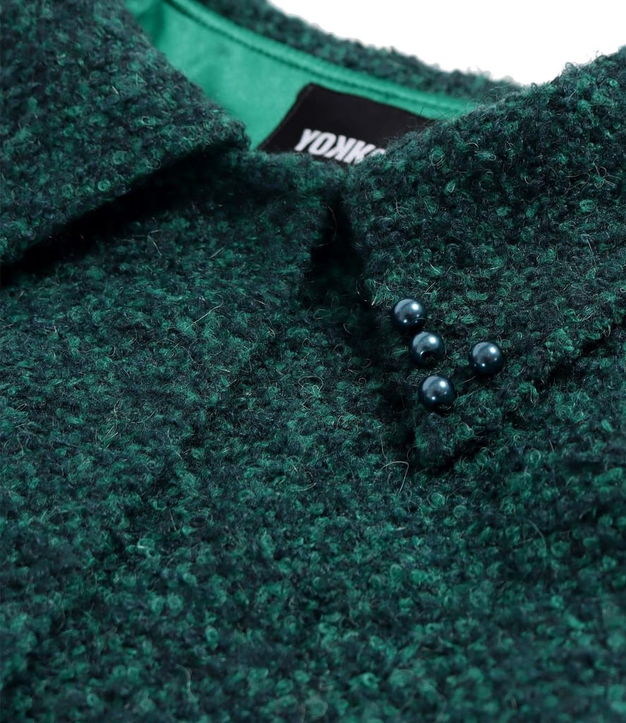 Sacou office din bucle cu lana si alpaca