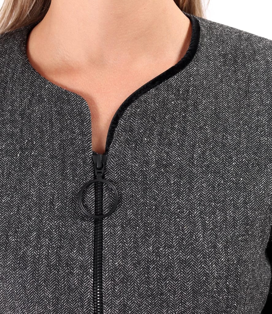 Sacou office din stofa cu lana si matase