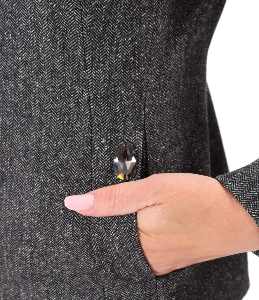 Sacou office din stofa cu lana si matase