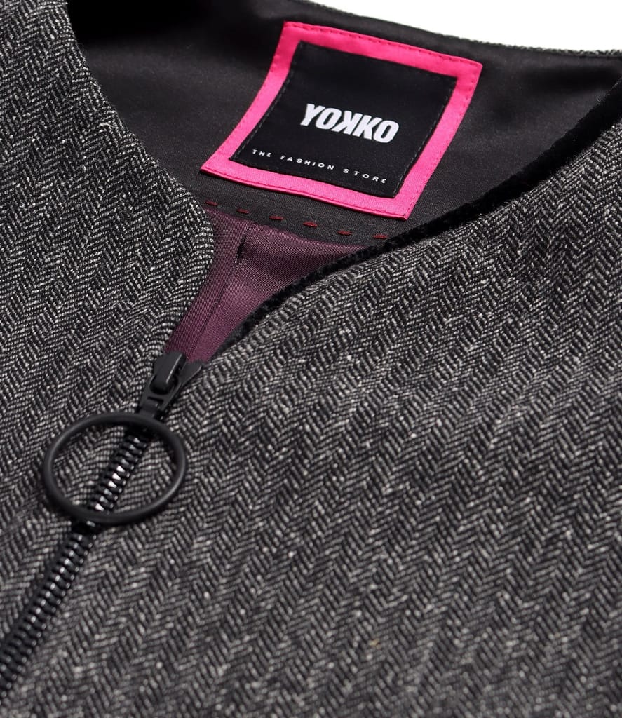 Sacou office din stofa cu lana si matase