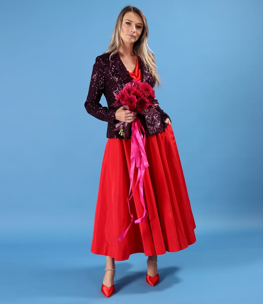 Sacou elegant din paiete metalizate