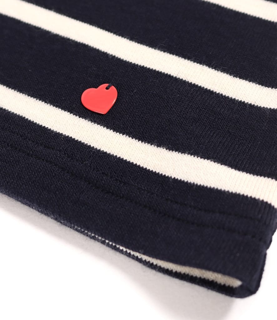 Bluza din jerse elastic gros cu lana cu dungi