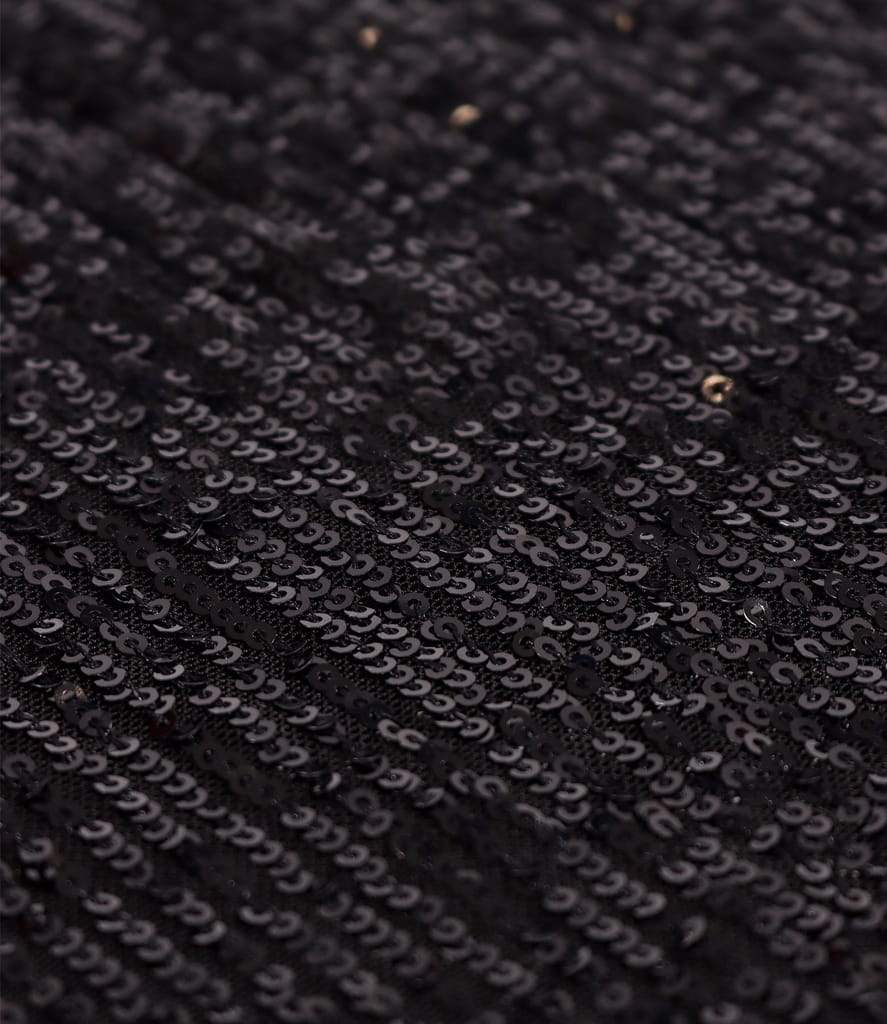 Bluza din paiete fine cu guler din catifea