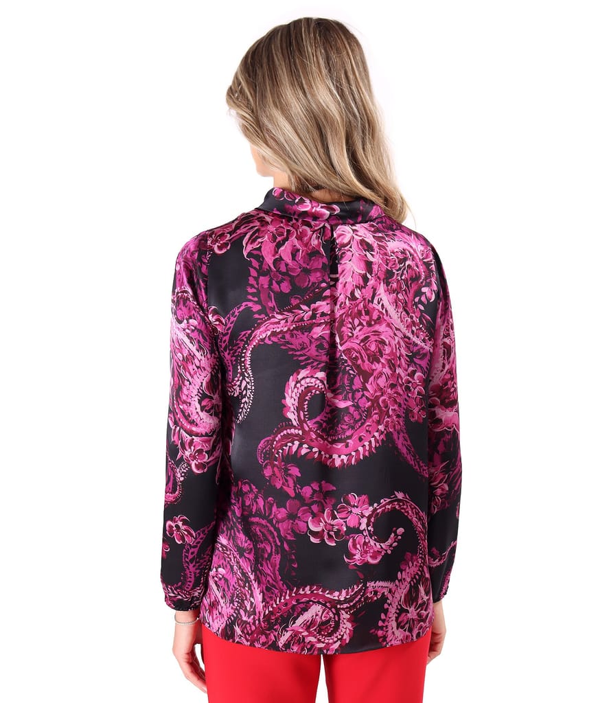 Bluza eleganta din matase naturala imprimata