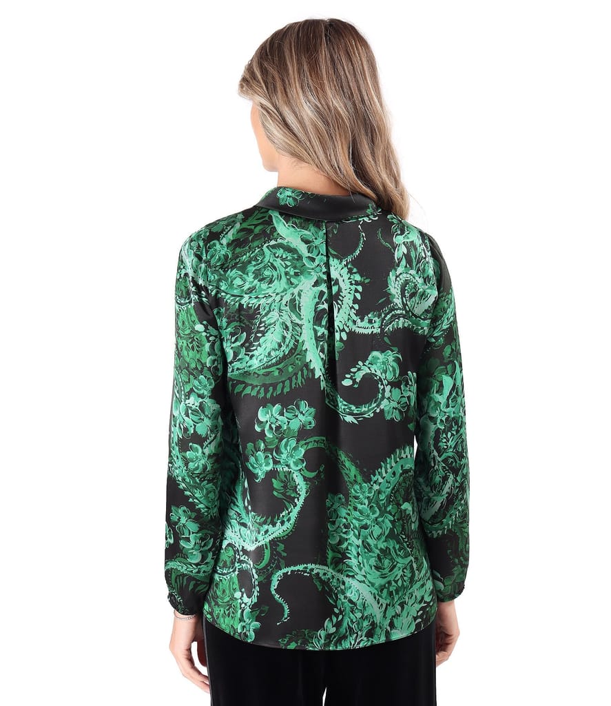 Bluza eleganta din matase naturala imprimata