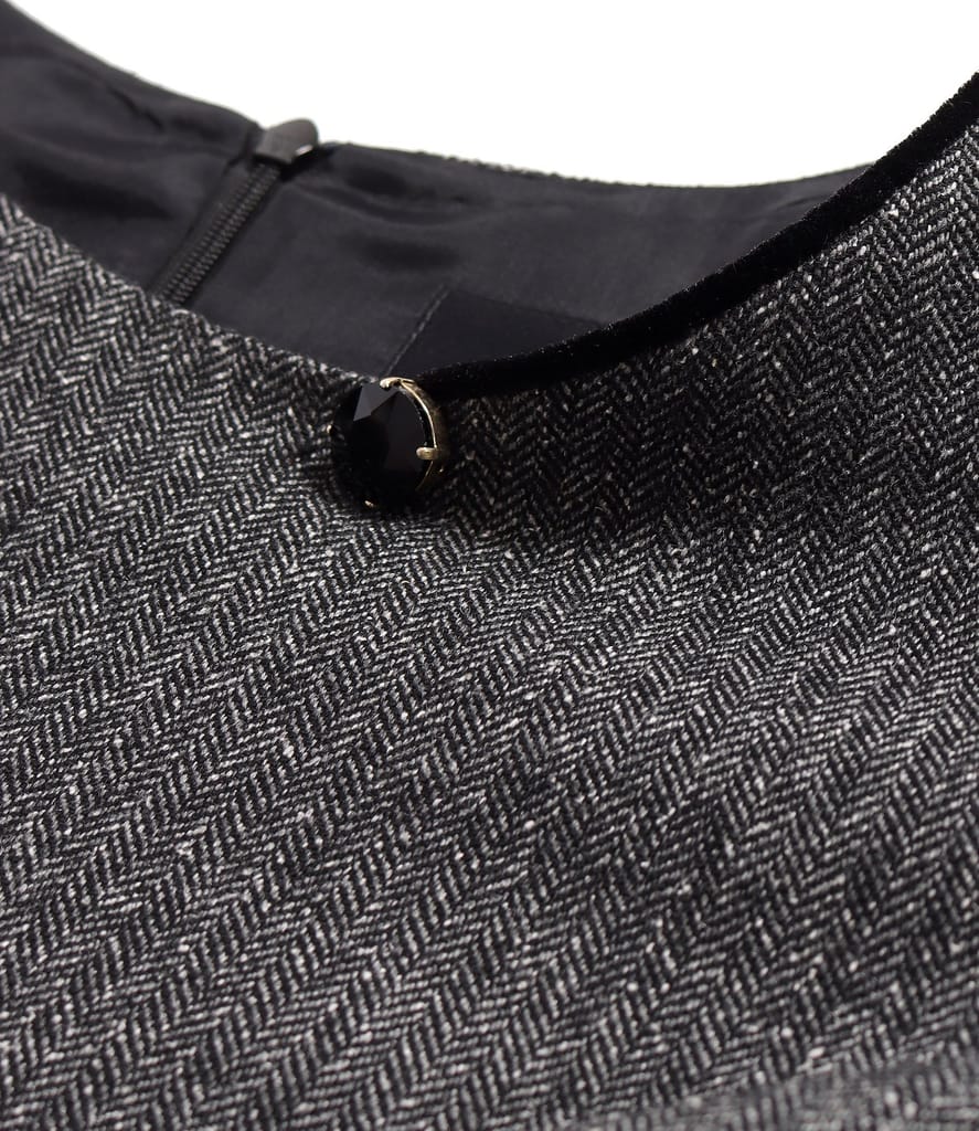 Rochie office din stofa cu lana si matase