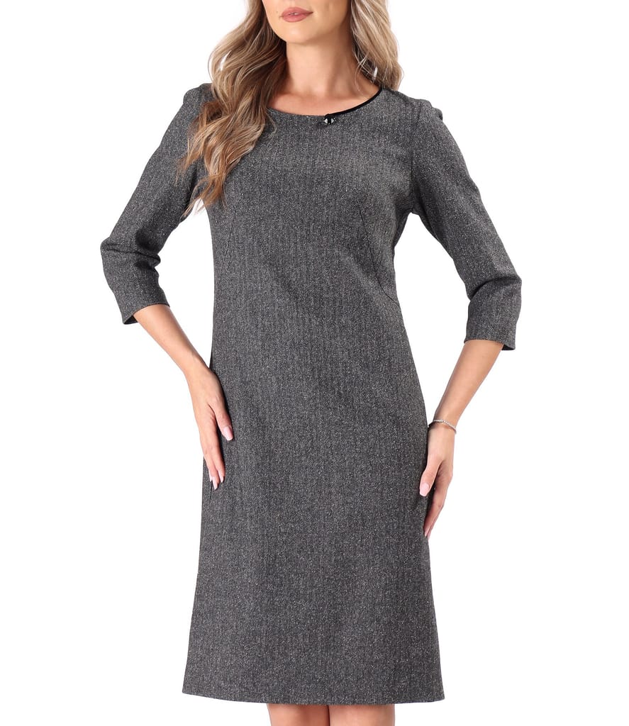 Rochie office din stofa cu lana si matase