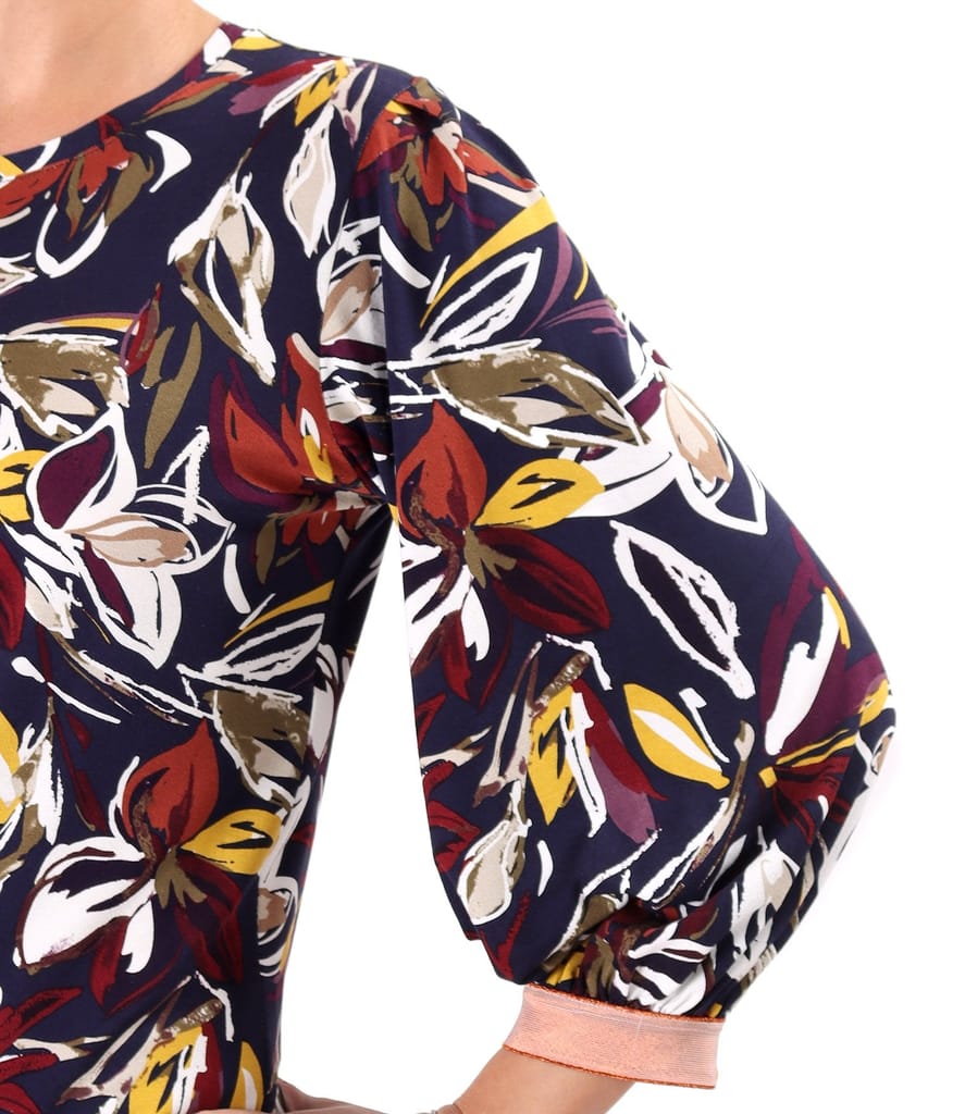 Bluza din jerse elastic cu maneci semi-lungi