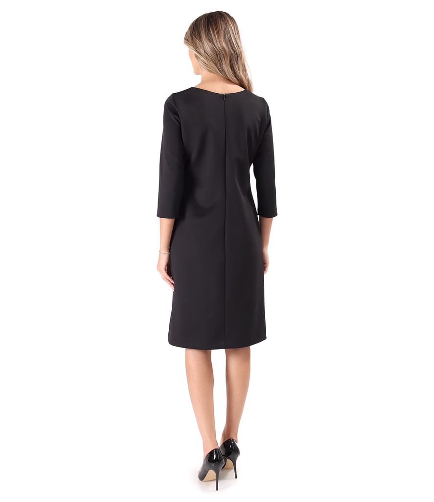 Rochie din stofa elastica decorata cu cristale in talie