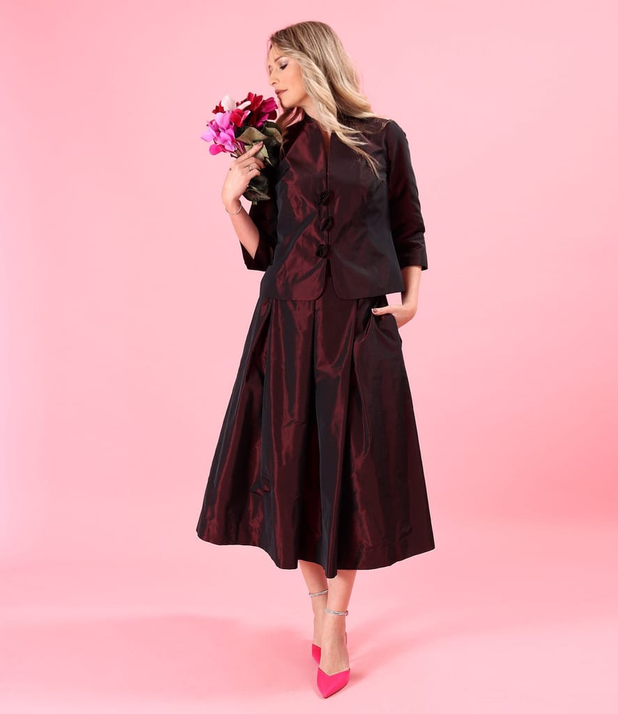 Sacou elegant din tafta usoara cu efect changeante