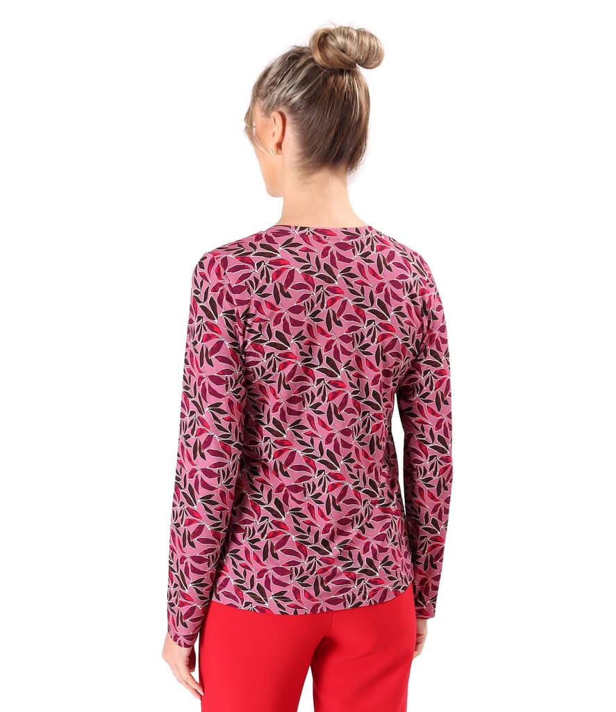 Bluza din jerse elastic cu decolteu in V